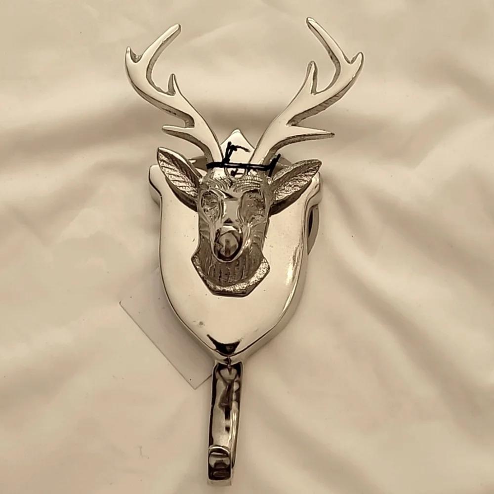 Silver Stag head hook